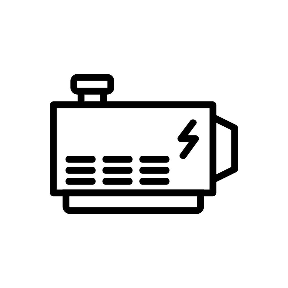 elektrische stabile Lichtmaschine Symbol Vektor Umriss Illustration