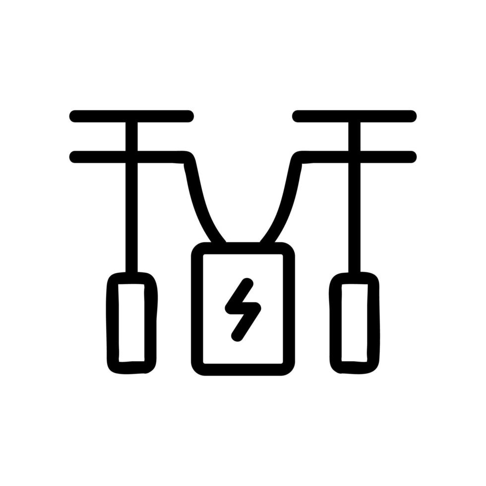 Automatisiertes Energieüberwachungs- und Kontrollsystem Symbolvektor Umrissdarstellung vektor