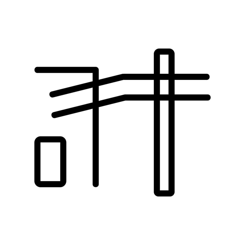 zelltürme und drähte symbol vektor umriss illustration