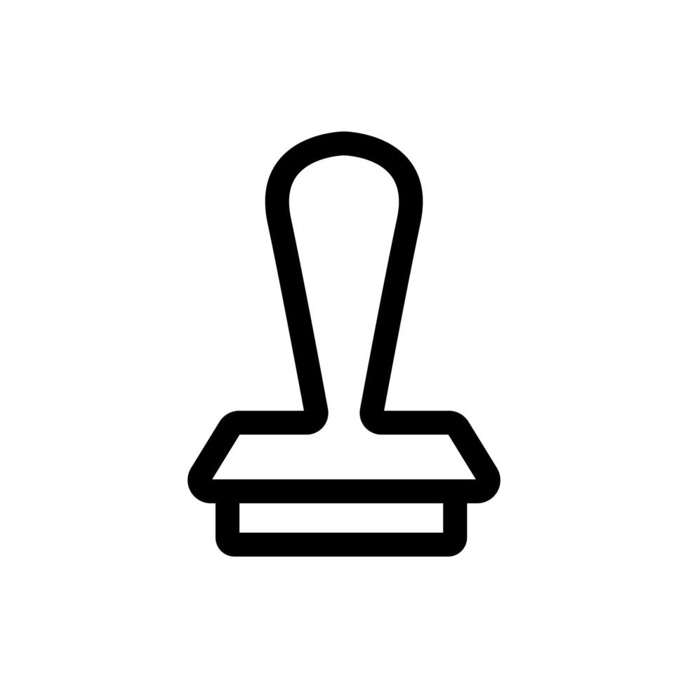 Stempel-Icon-Vektor. isolierte kontursymbolillustration vektor