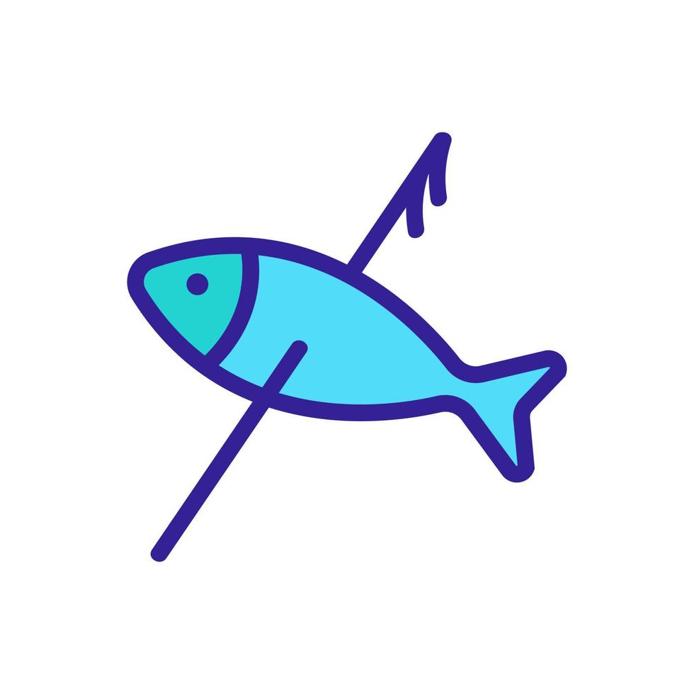 fisk jakt ikon vektor. isolerade kontur symbol illustration vektor