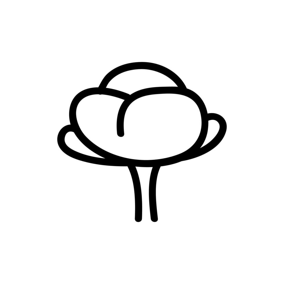 Mohn Pflanze Symbol Vektor Umriss Illustration