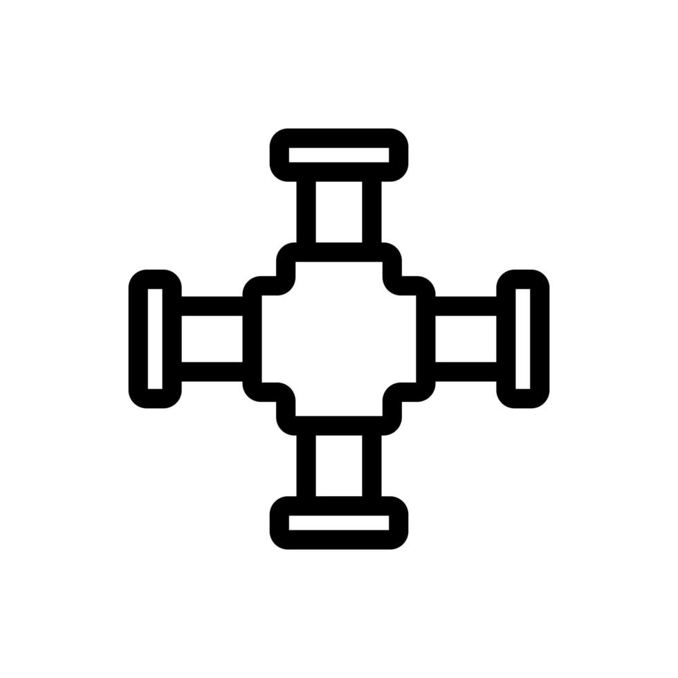 Symbolvektor für Wasserleitungen. isolierte kontursymbolillustration vektor