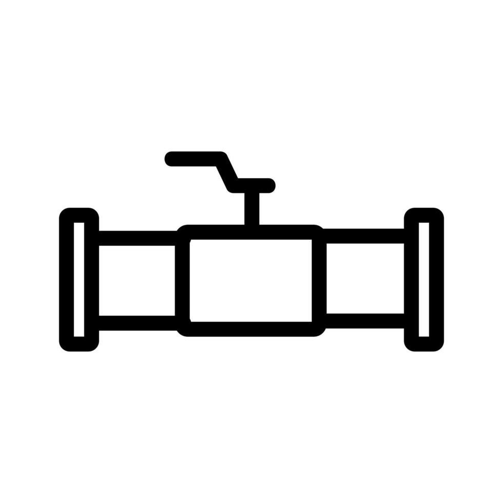 Symbolvektor für Sanitärrohre. isolierte kontursymbolillustration vektor