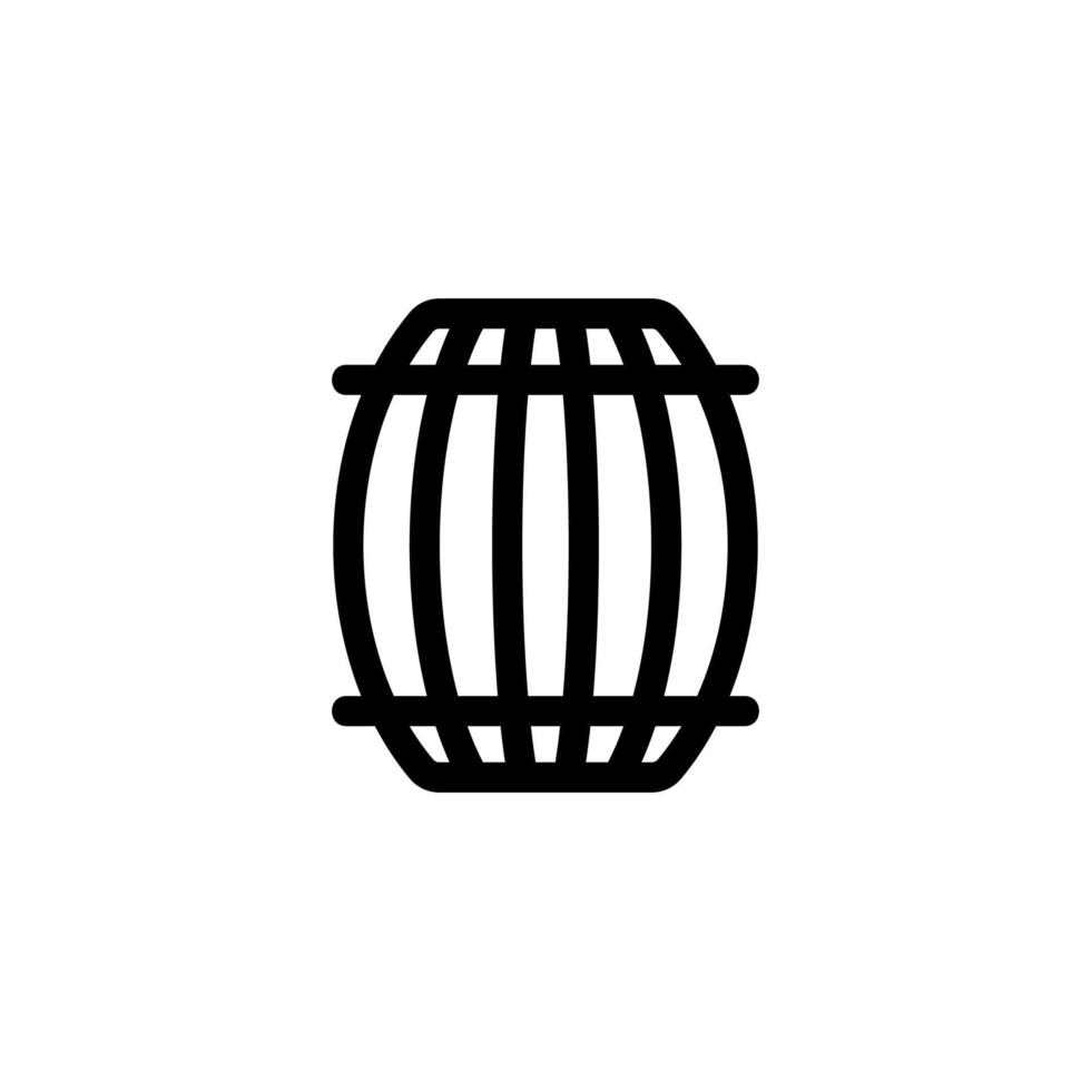 Barrel-Icon-Vektor. isolierte kontursymbolillustration vektor