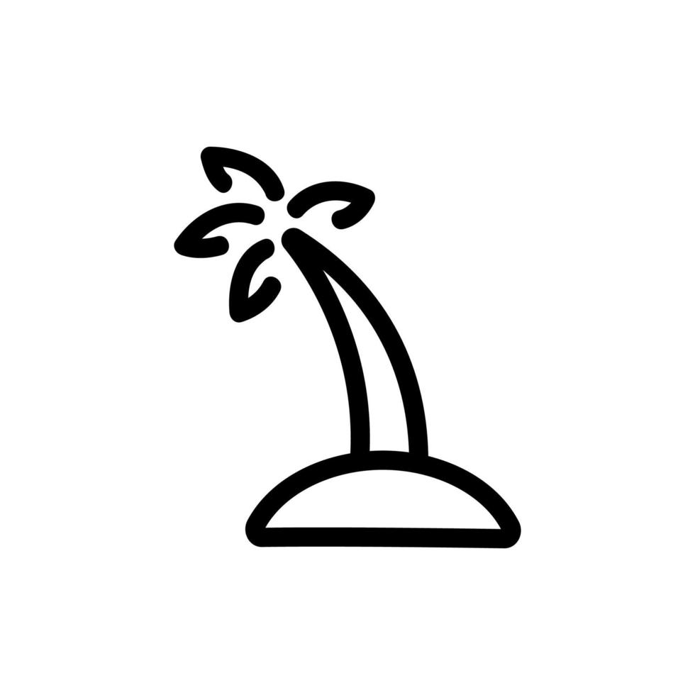 Symbolvektor für Inselpalme. isolierte kontursymbolillustration vektor