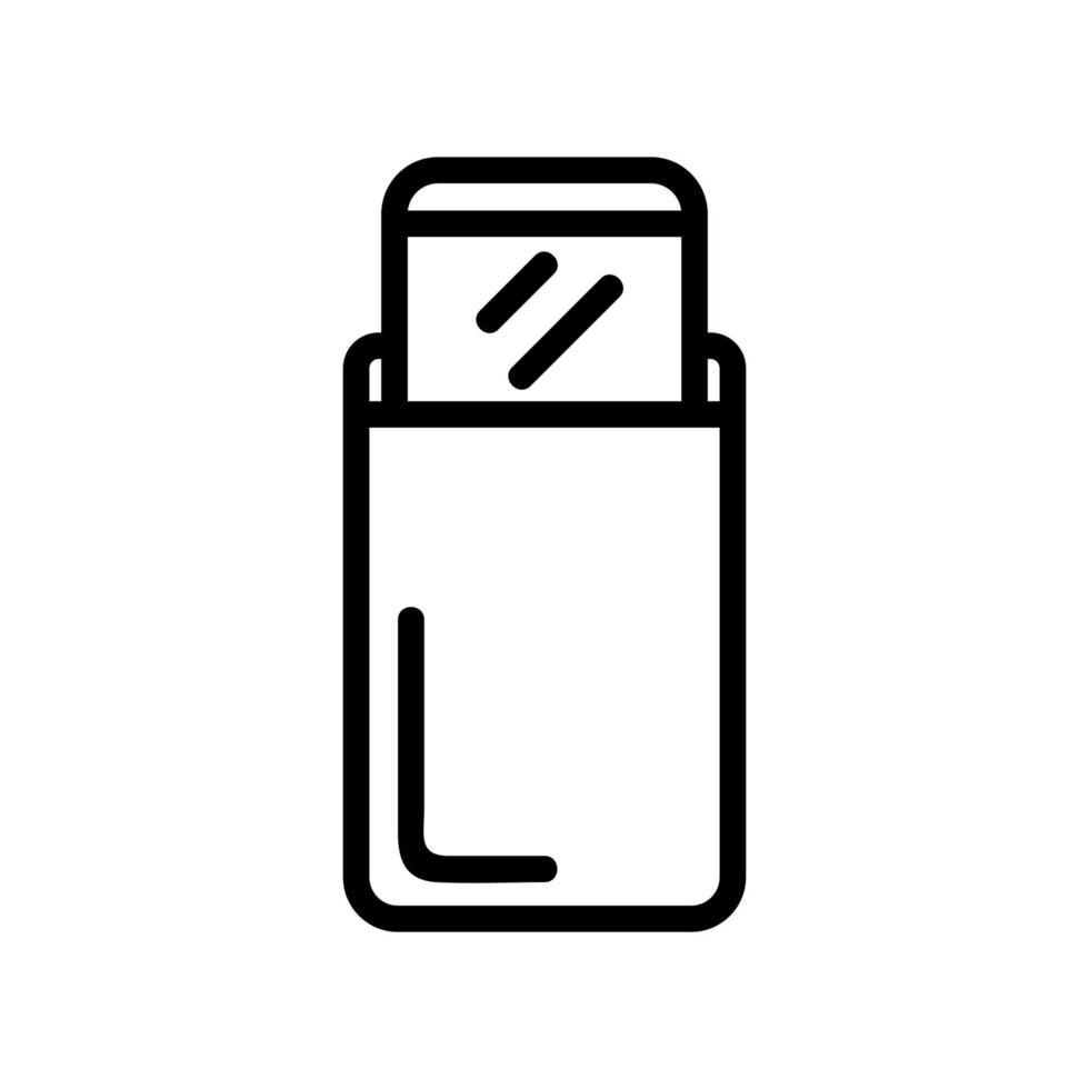 påse för mobiltelefon ikon vektor kontur illustration