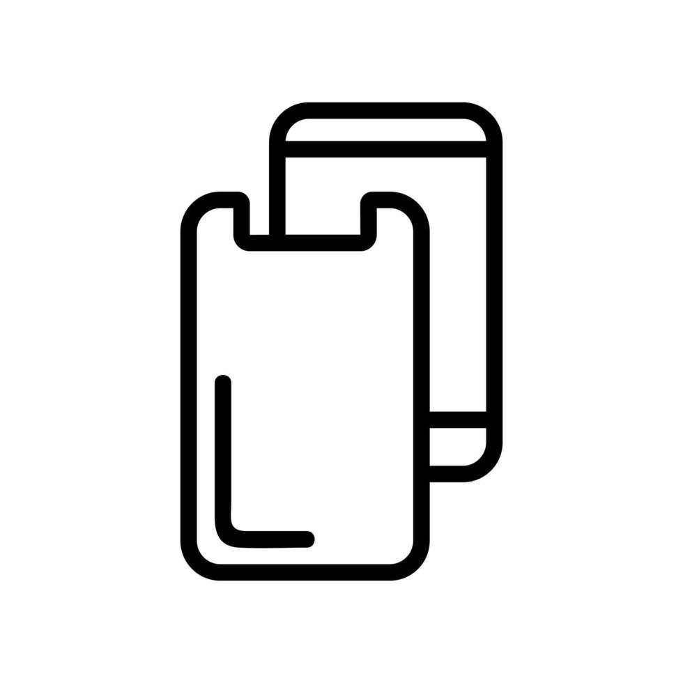 telefon skärm display skydd ikon vektor kontur illustration