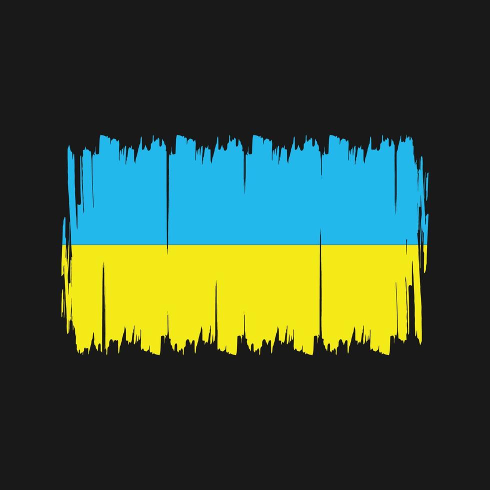 ukrainska flaggan borste. National flagga vektor