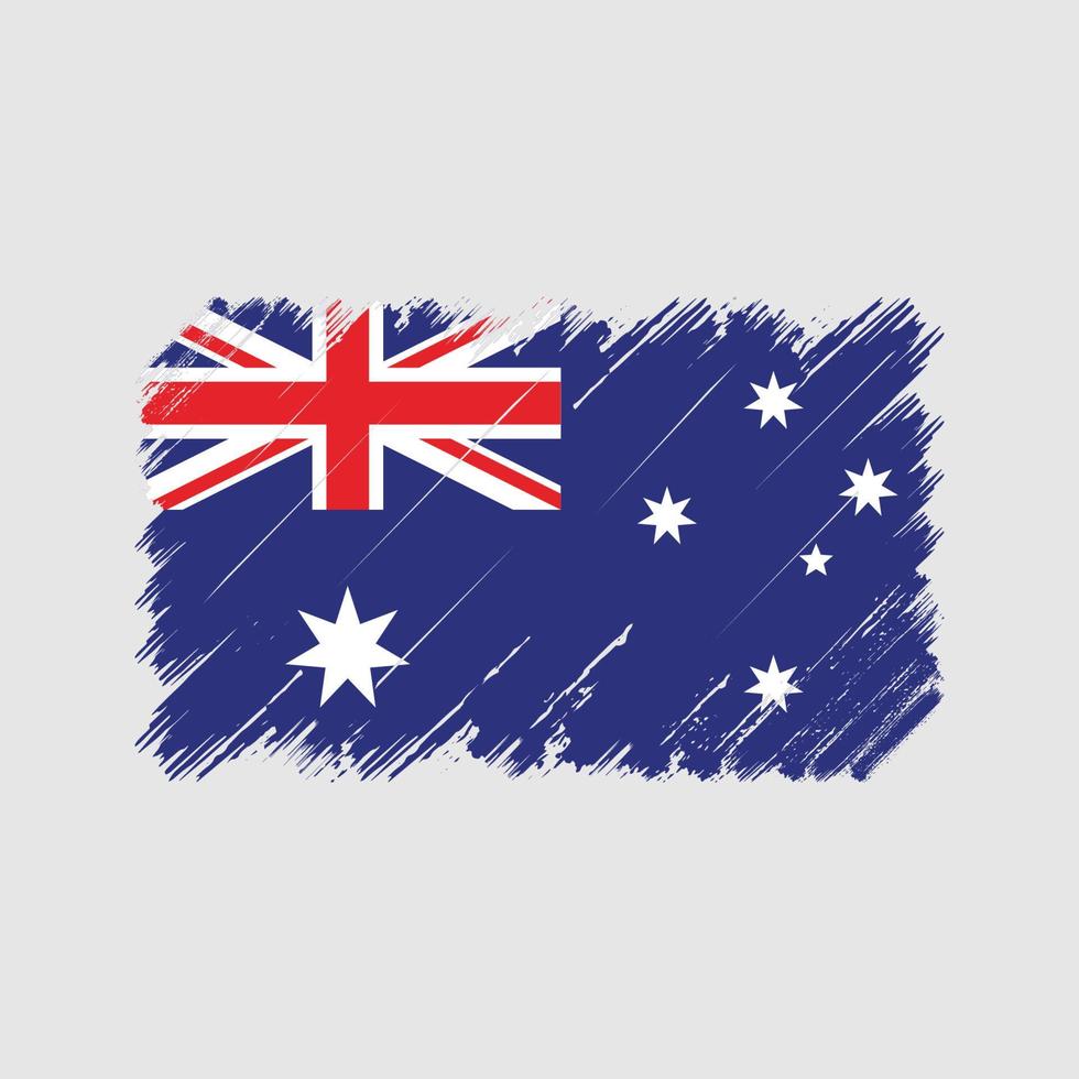 Pinselstriche der australischen Flagge. Nationalflagge vektor