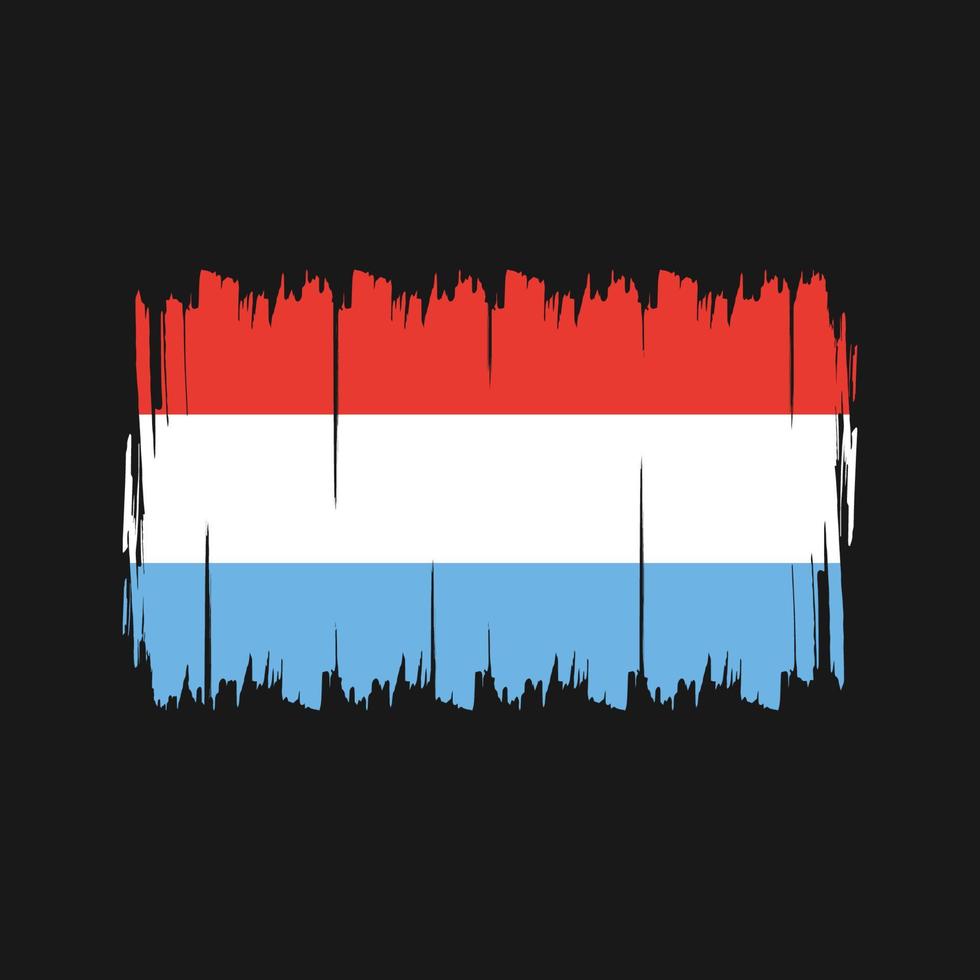 luxemburg flaggenpinsel. Nationalflagge vektor