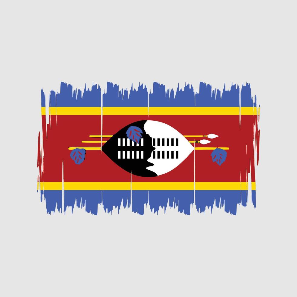 Bürste der Swasiland-Flagge. Nationalflagge vektor