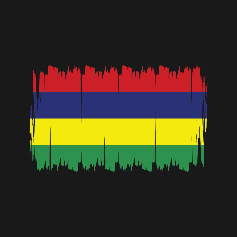 Mauritius-Flagge-Pinsel. Nationalflagge vektor