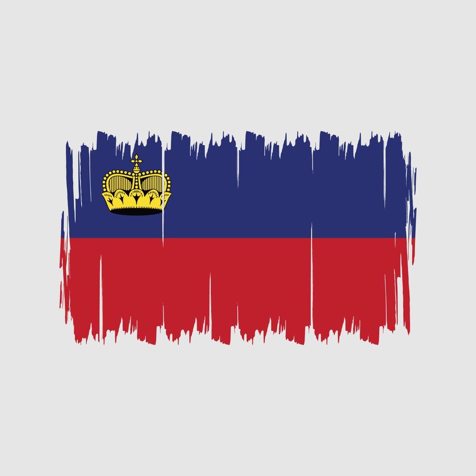 Bürste für Liechtenstein-Flagge. Nationalflagge vektor