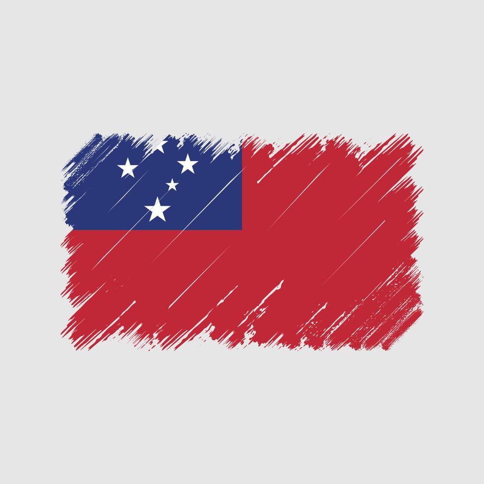 Pinselstriche der Samoa-Flagge. Nationalflagge vektor