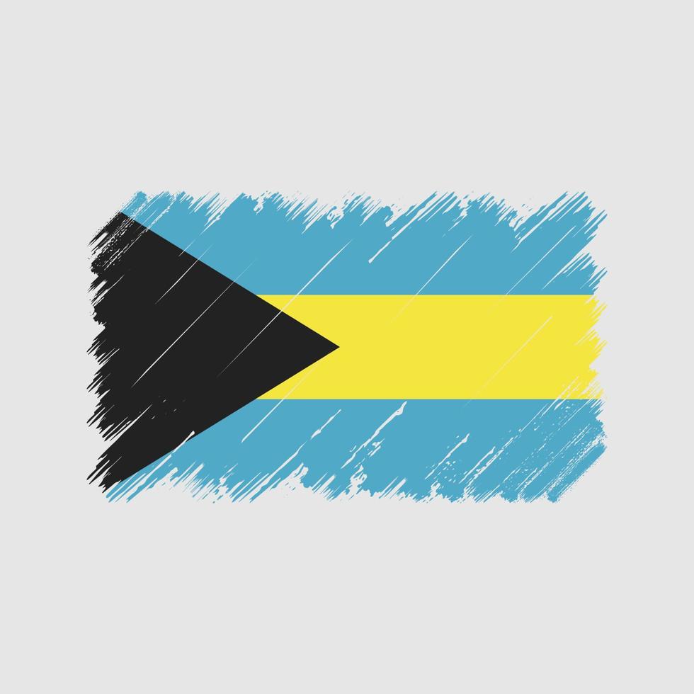 Bahamas flagga penseldrag. National flagga vektor