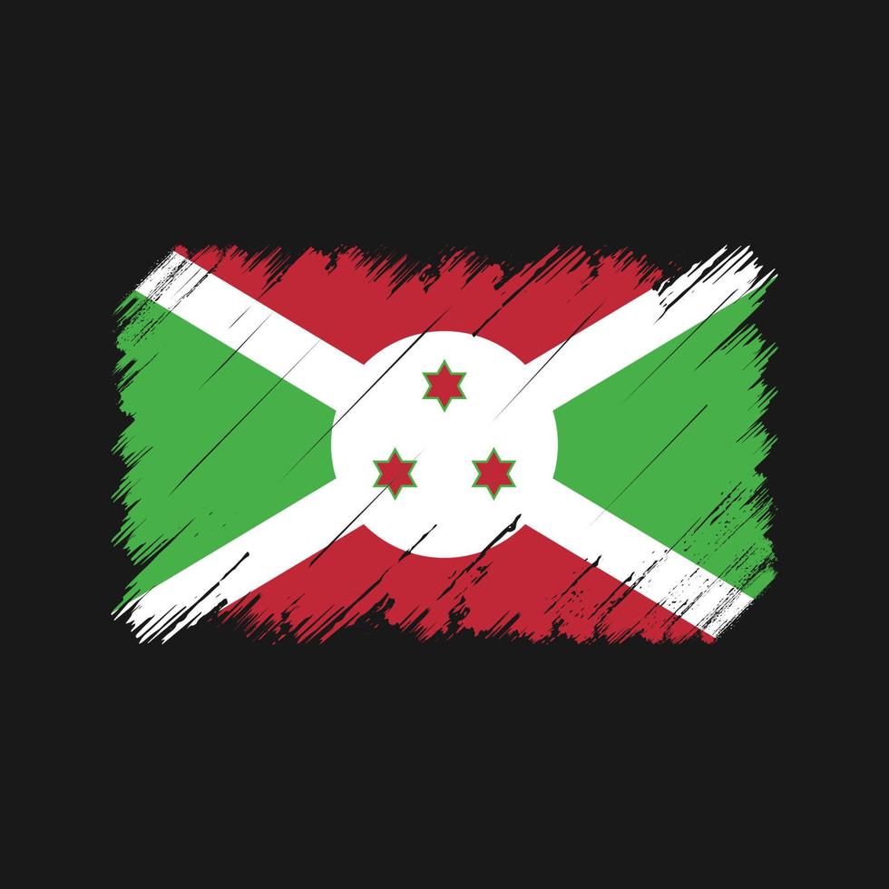 burundis flagga penseldrag. National flagga vektor