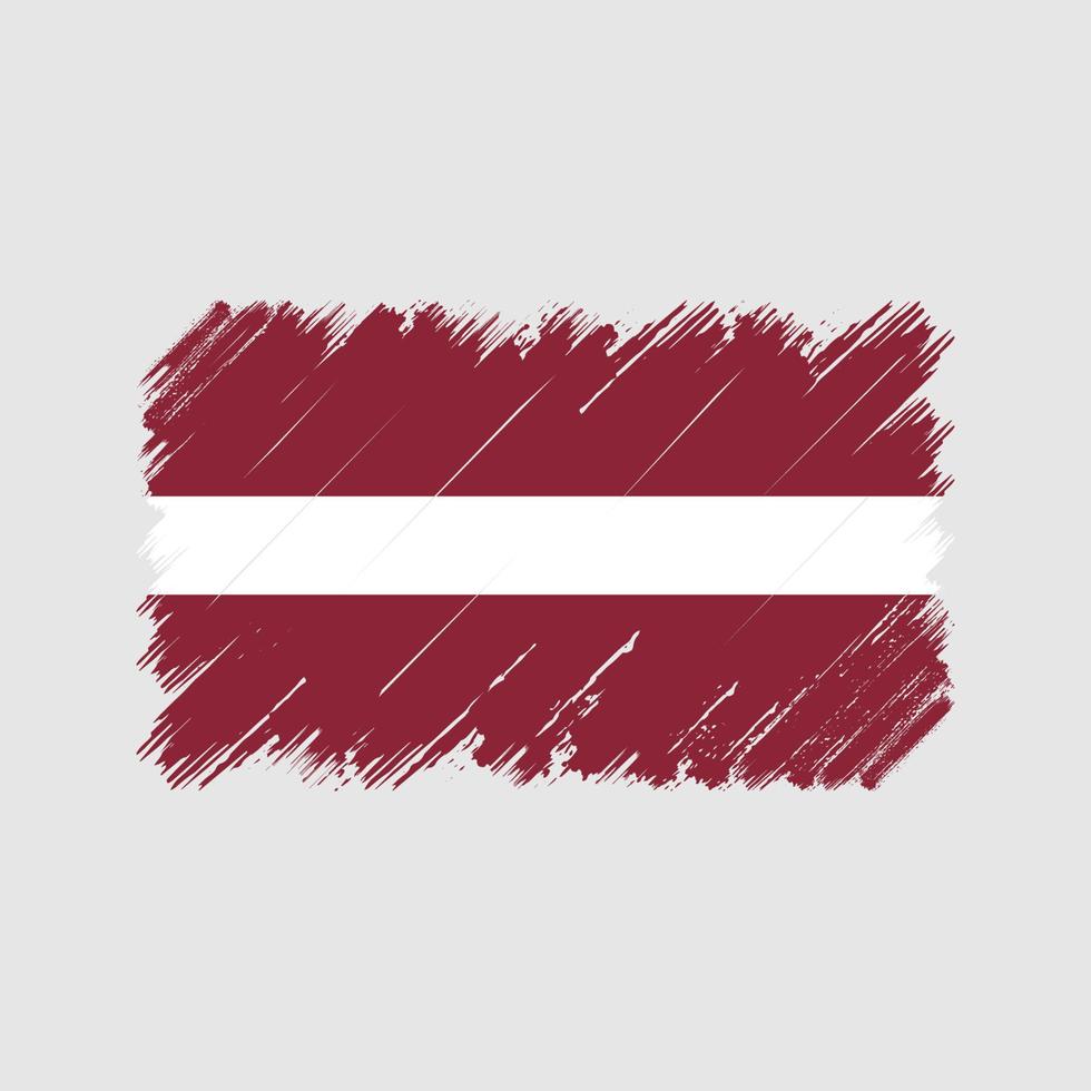 Lettlands flagga penseldrag. National flagga vektor