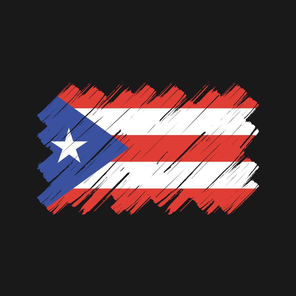 puerto-rico-flaggenpinsel. Nationalflagge vektor