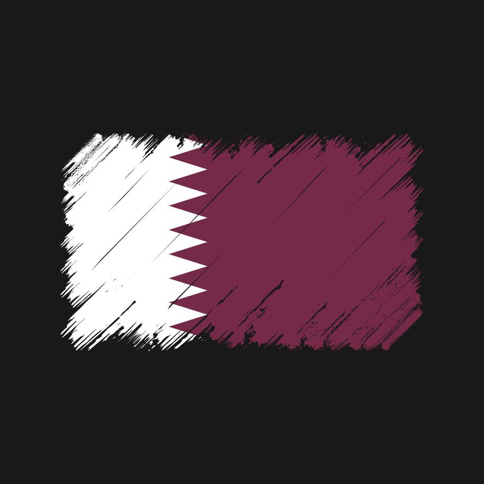 qatar flagga penseldrag. National flagga vektor