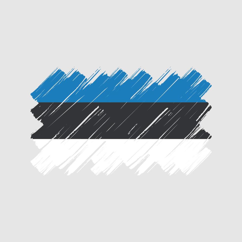 Bürste der estnischen Flagge. Nationalflagge vektor