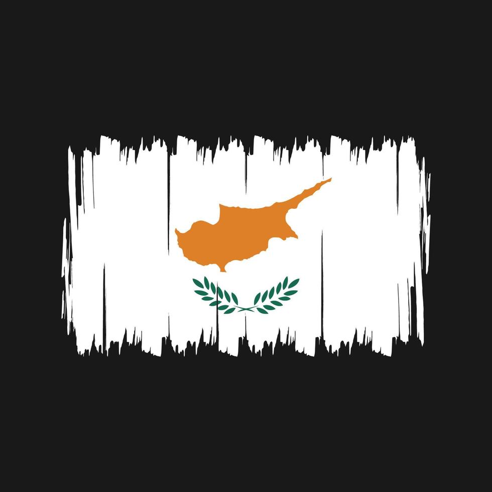 Cyperns flagga borste. National flagga vektor