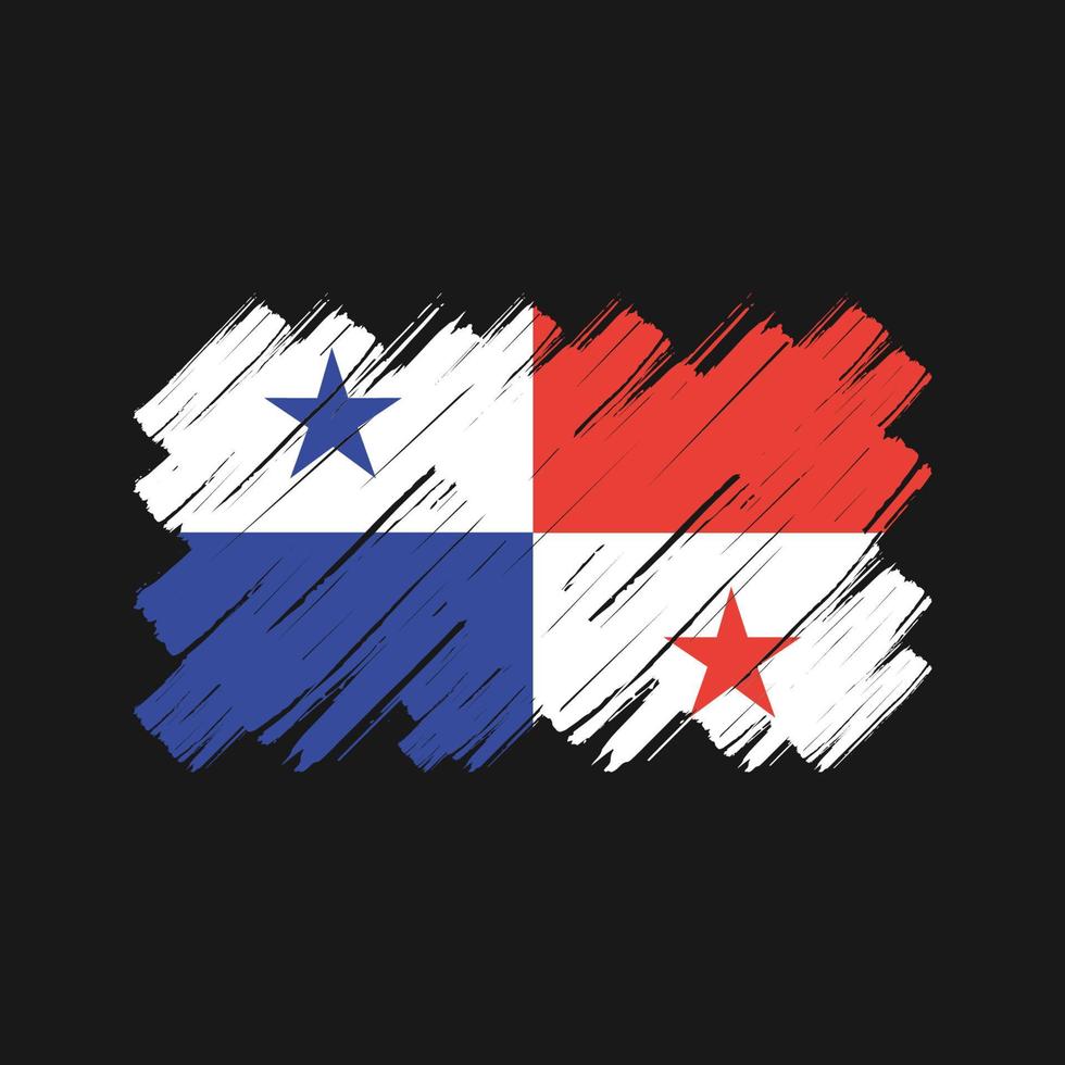 Panama-Flagge-Pinsel. Nationalflagge vektor