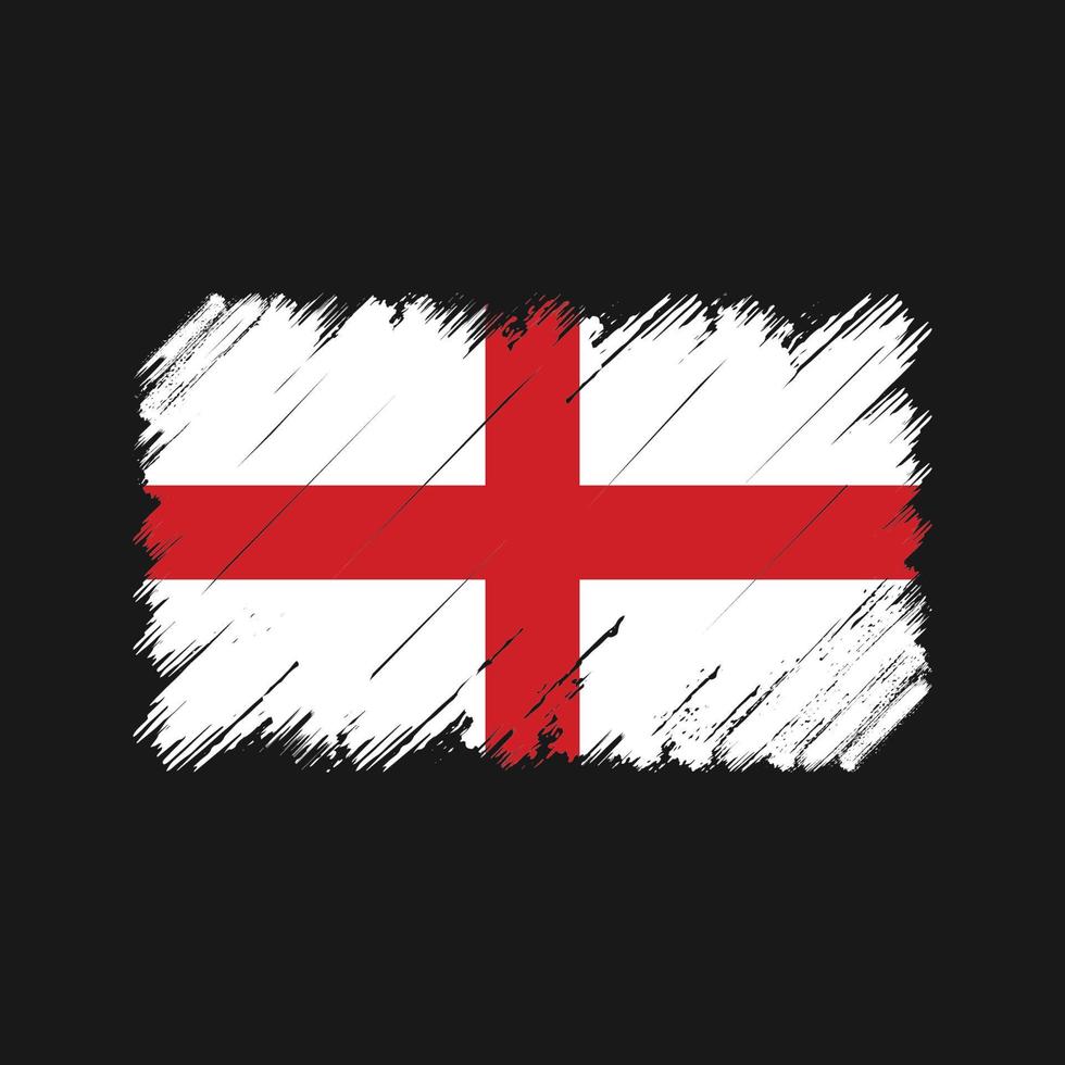 England Flagge Pinselstriche. Nationalflagge vektor