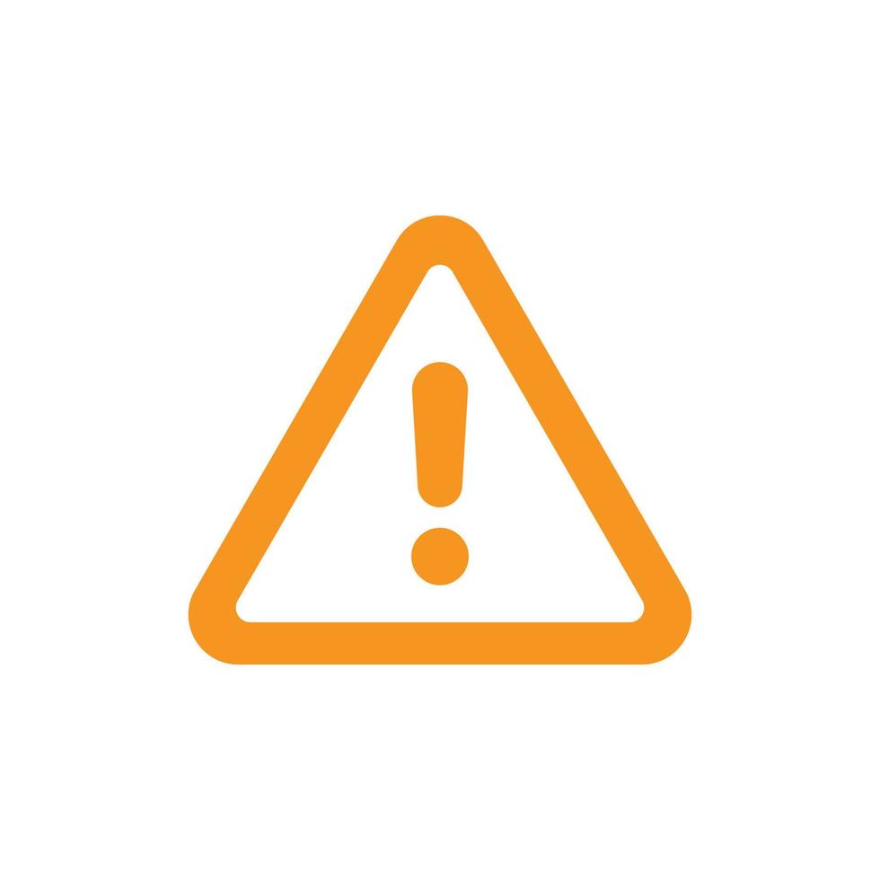 eps10 orangefarbener Vektor Gefahrenhinweis oder Risikosymbol isoliert auf weißem Hintergrund. Gefahrenwarnsymbol in einem einfachen, flachen, trendigen, modernen Stil für Ihr Website-Design, Logo, Piktogramm und mobile Anwendung