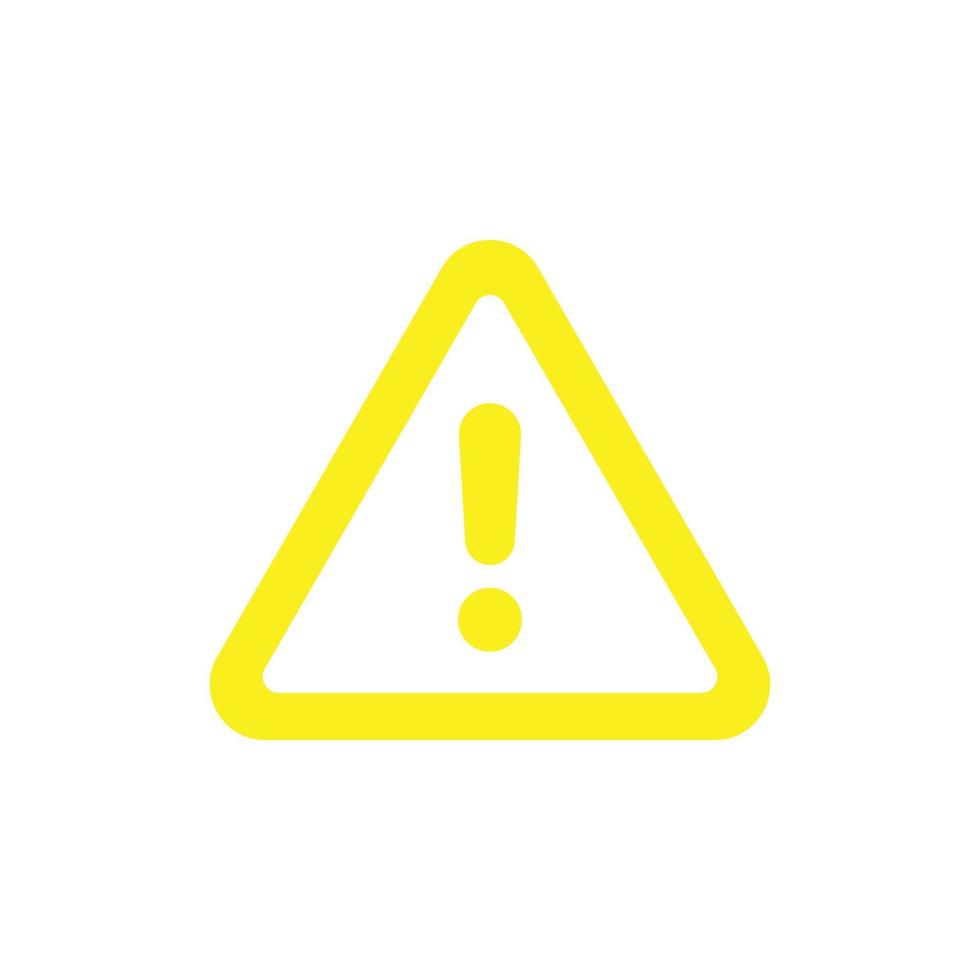 eps10 gul vektor fara meddelande eller risk ikon isolerad på vit bakgrund. varningssymbol i en enkel platt trendig modern stil för din webbdesign, logotyp, piktogram och mobilapplikation