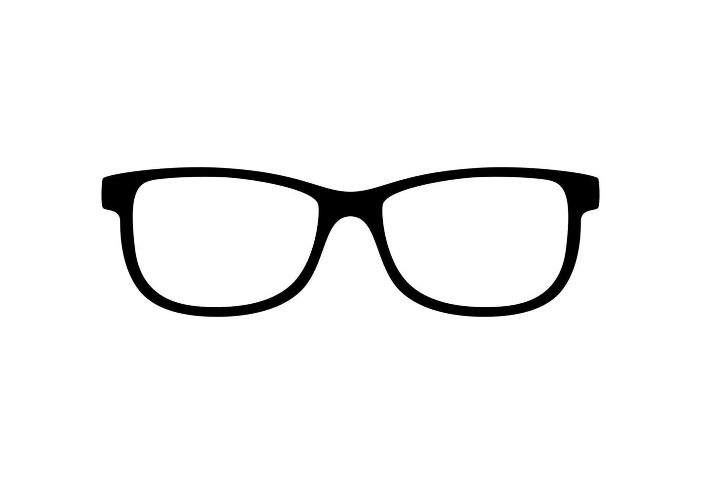 Brille isoliert auf weißem Hintergrund vektor