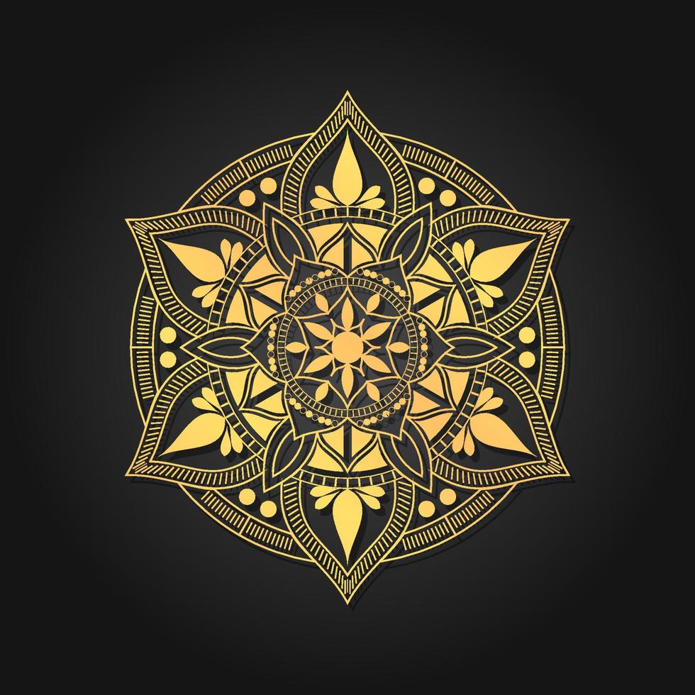 lyx prydnad mandala malldesign vektor