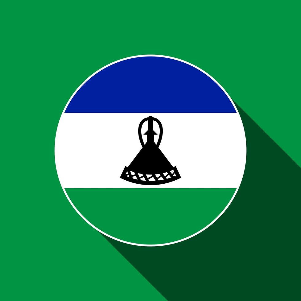 Land Lesotho. Lesotho-Flagge. Vektor-Illustration. vektor