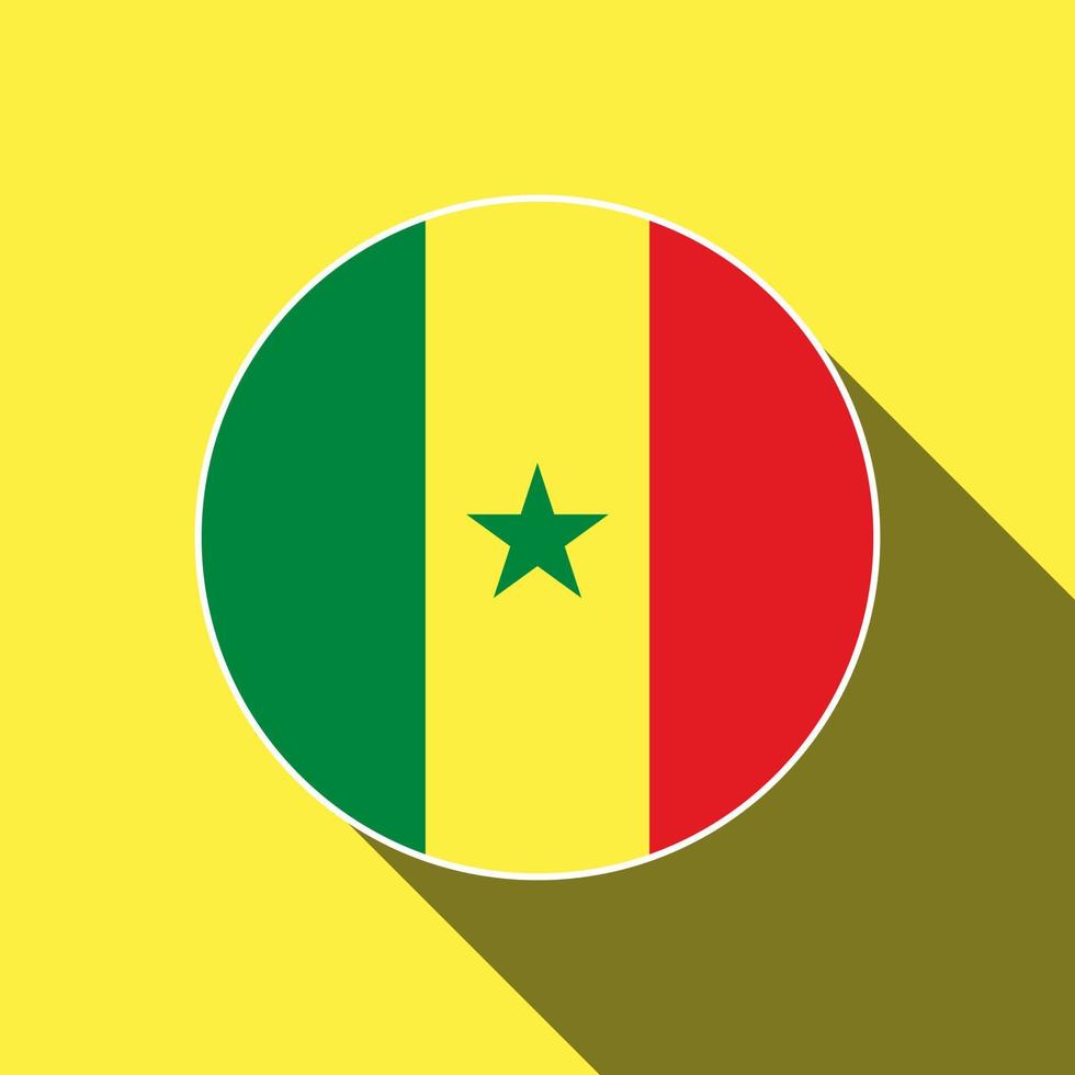 landet senegal. senegals flagga. vektor illustration.