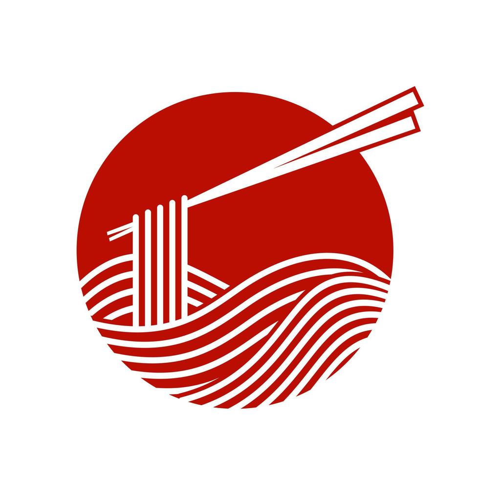 rotes Nudel-Logo vektor