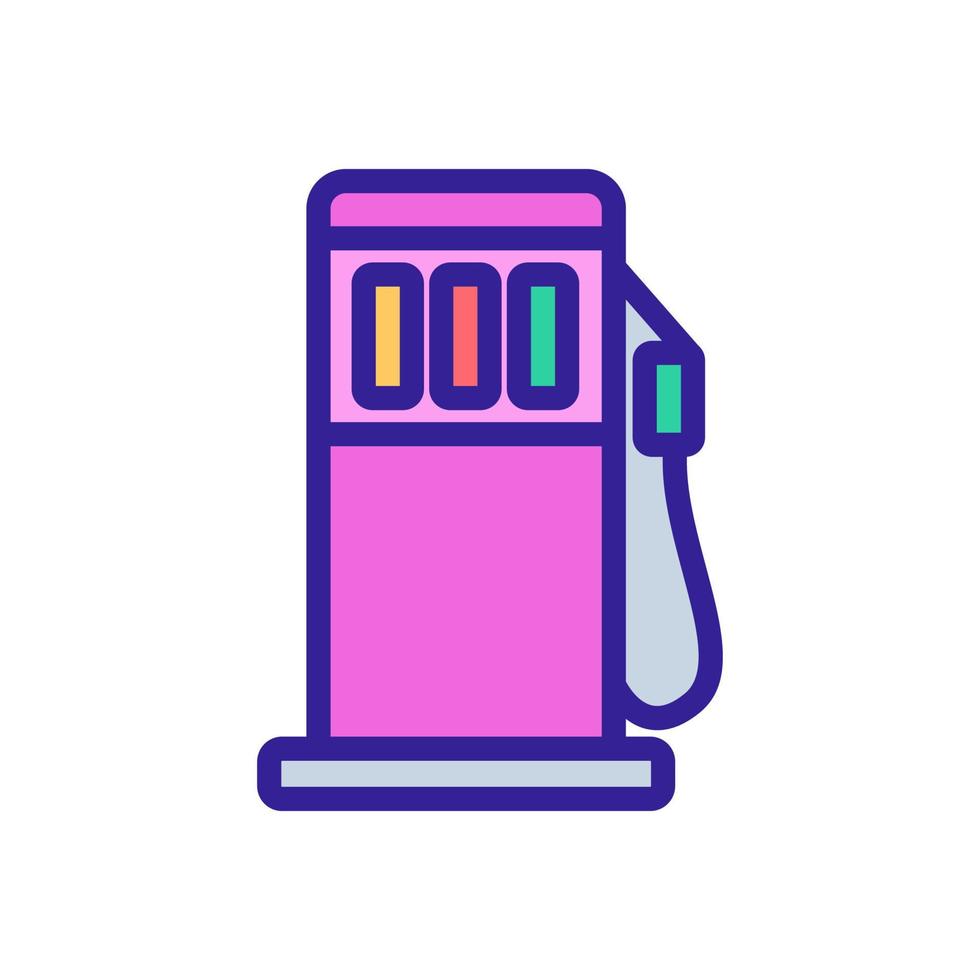 Tankstelle mit Auswahl an Benzin-Icon-Vektor-Umriss-Illustration vektor