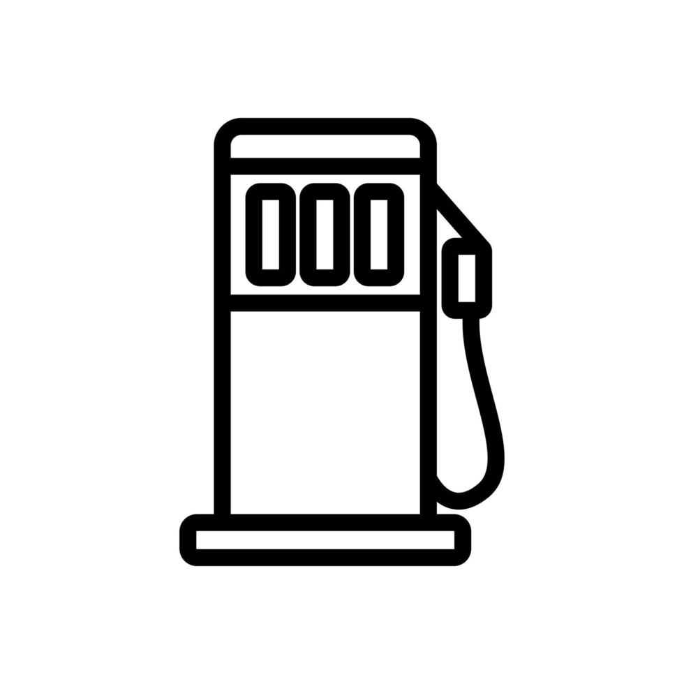 bensinstation med val av bensin ikon vektor kontur illustration