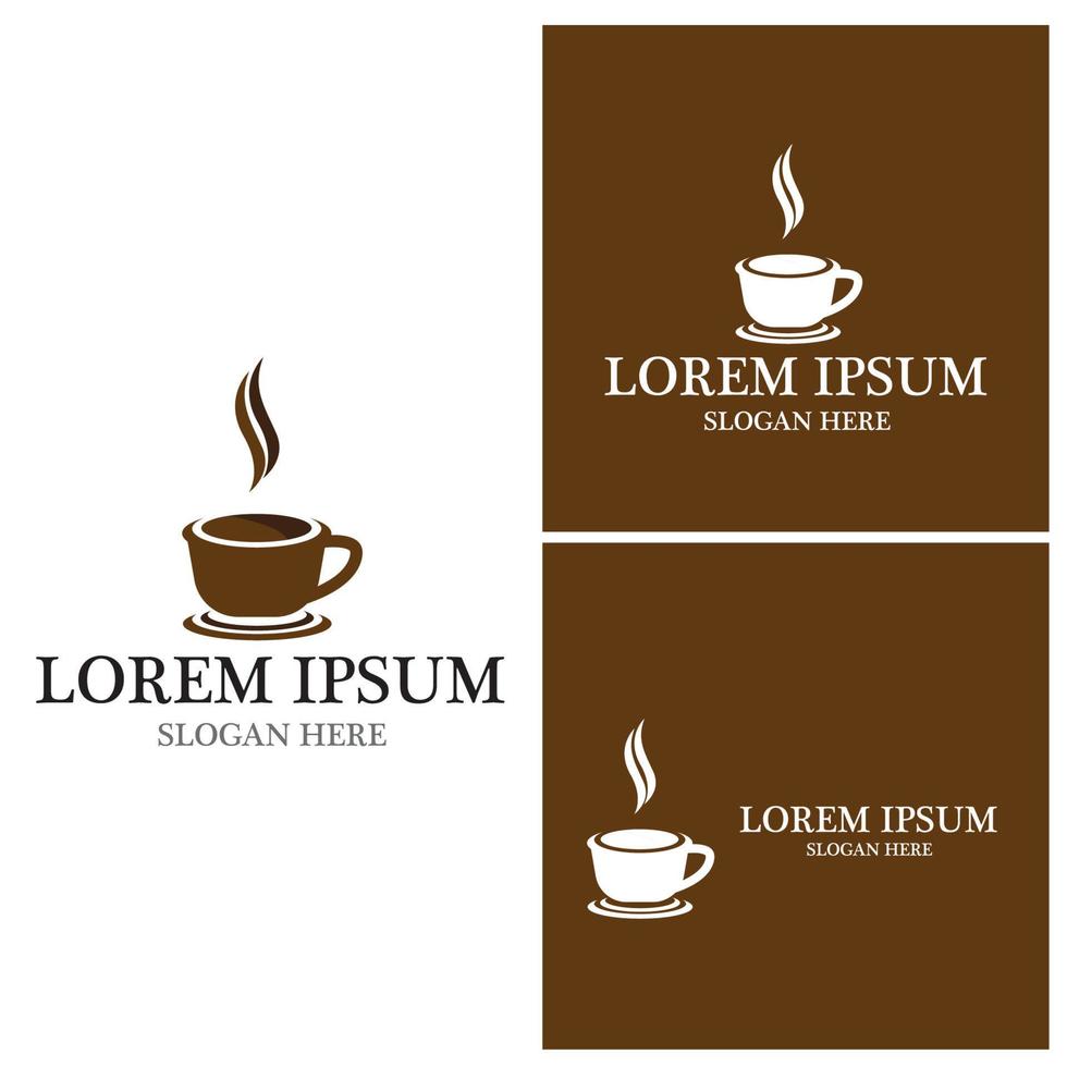 Kaffeetasse-Logo-Vorlage vektor