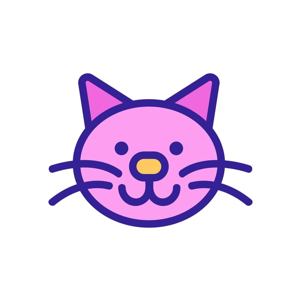 Katze-Symbol-Vektor. isolierte kontursymbolillustration vektor