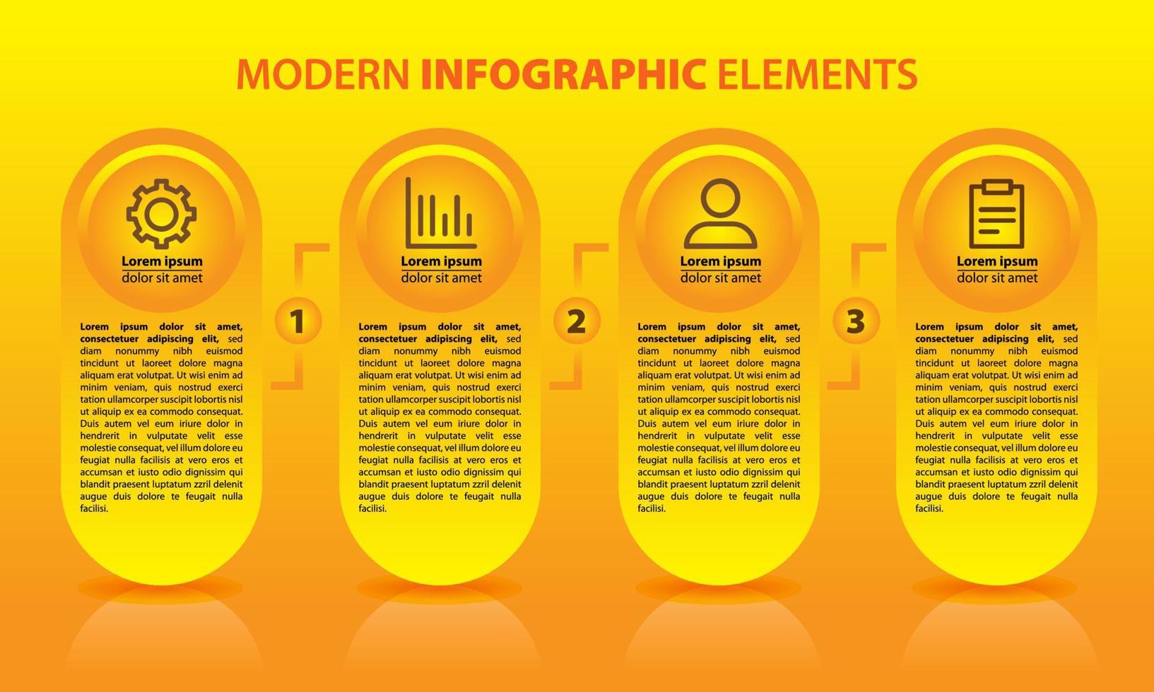 modernes infografik-vorlagendesign mit zahlenoptionen oder schritten. vektor