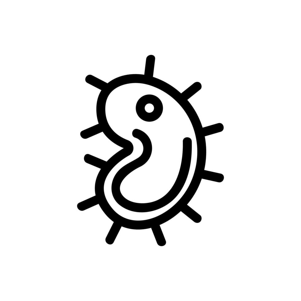 bakterie ikon vektor. isolerade kontur symbol illustration vektor