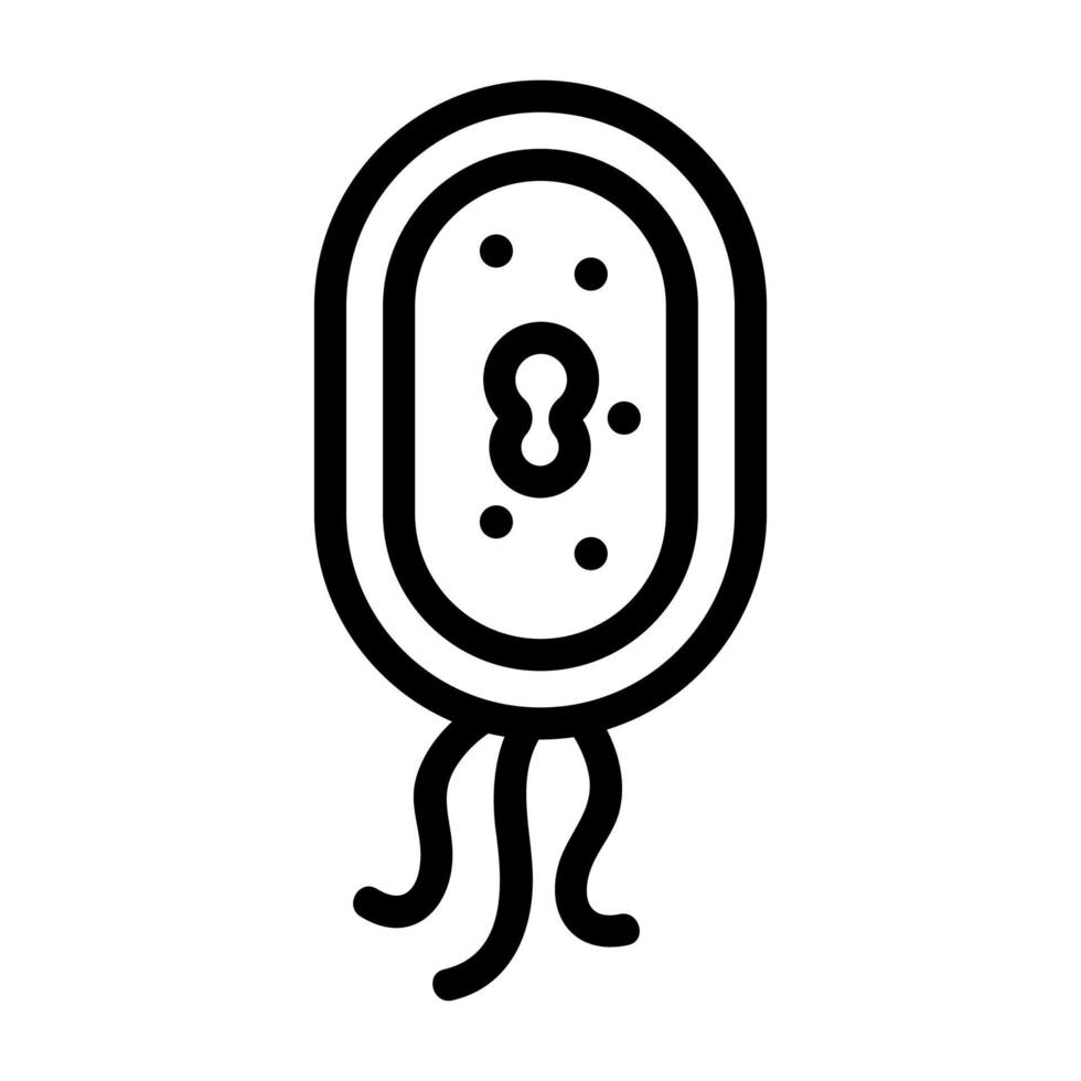 Bakterium-Icon-Vektor. isolierte kontursymbolillustration vektor