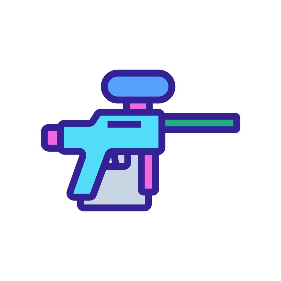 Paintball-Gewehr-Symbol-Vektor-Umriss-Illustration vektor