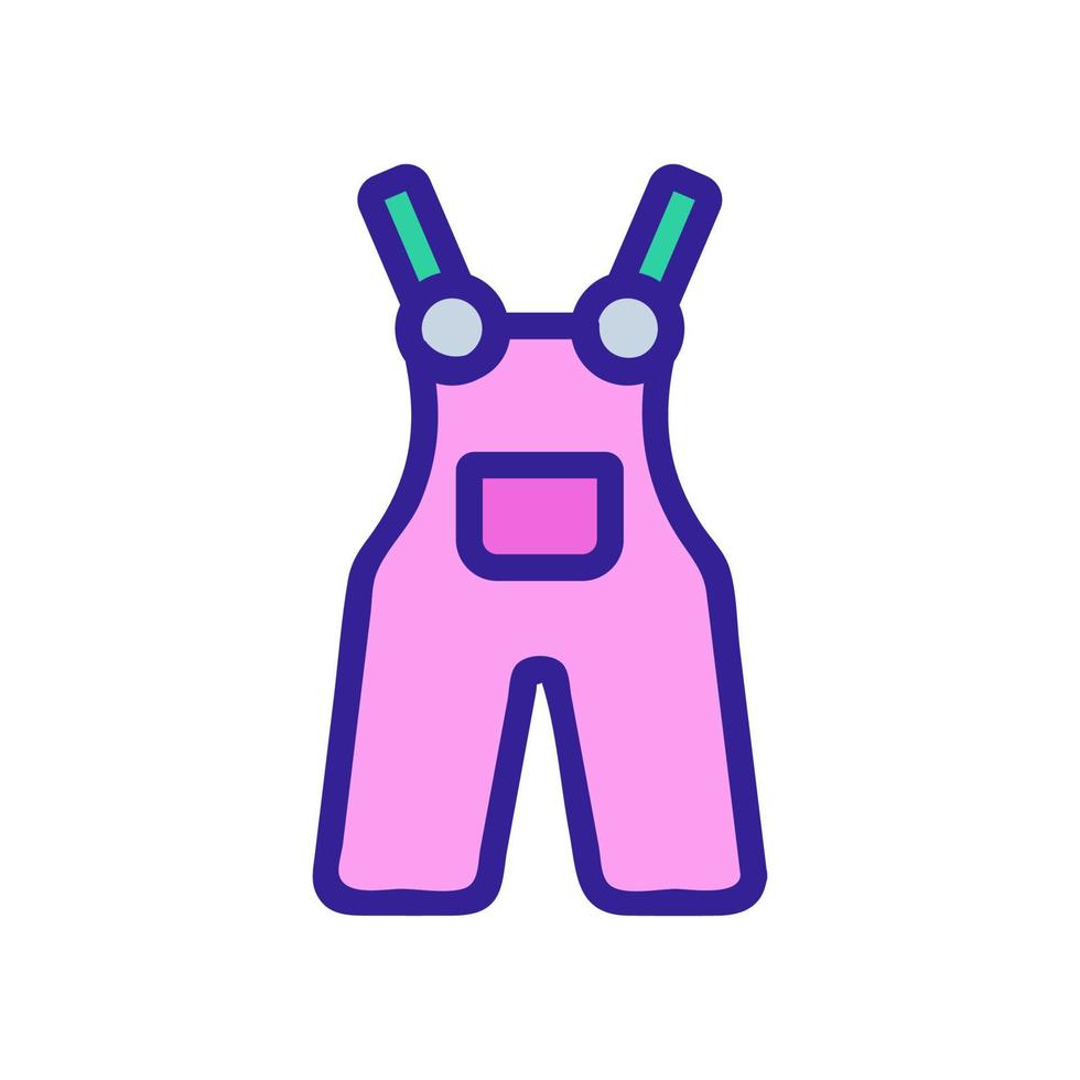 Kurzer Overall Symbol Vektor Umriss Illustration