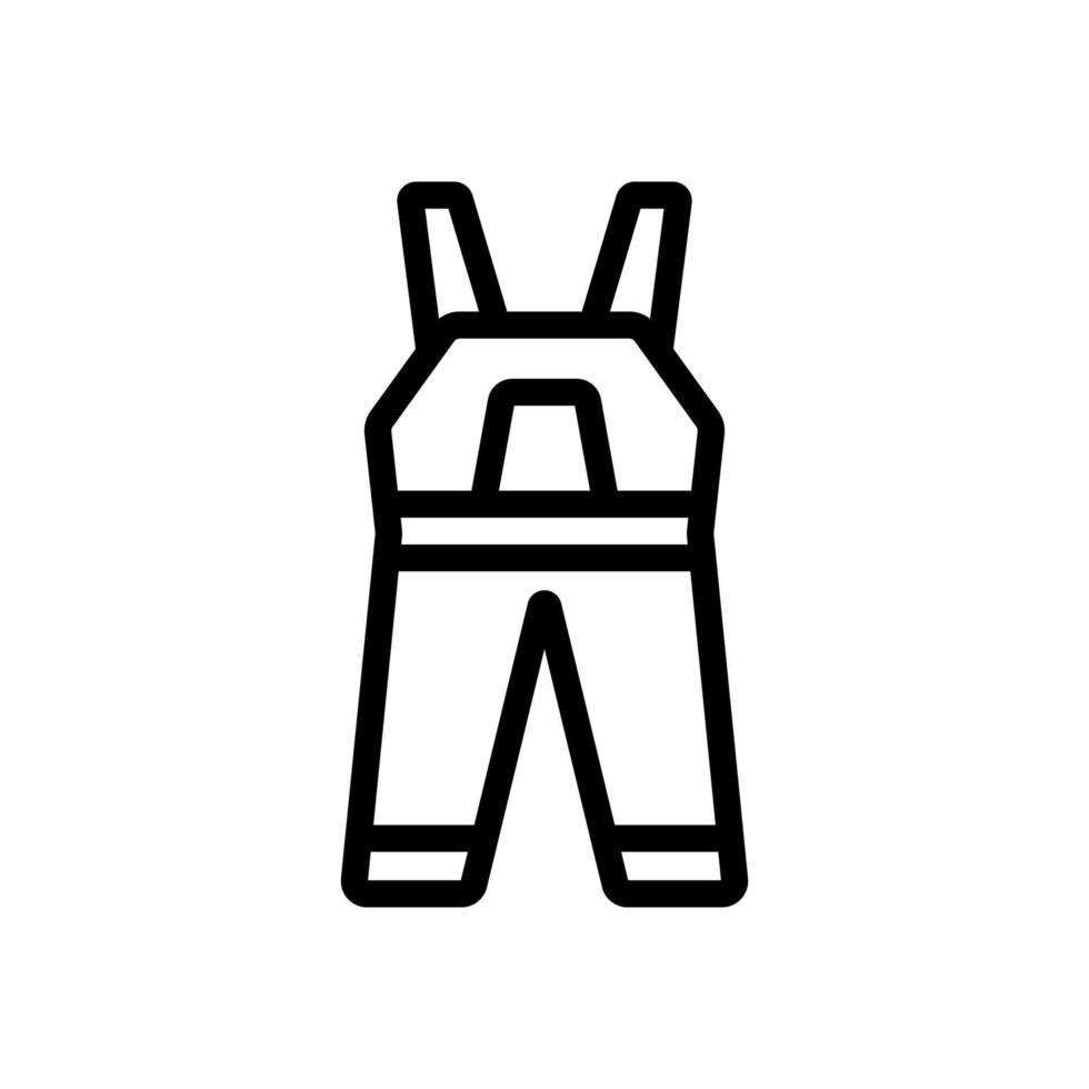 ärmelloser Overall Symbol Vektor Umriss Illustration