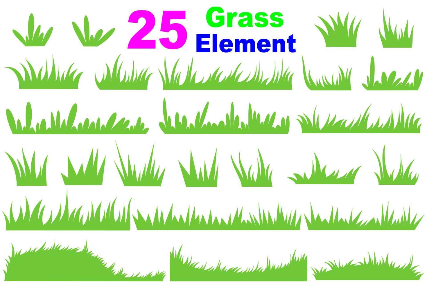 Grasbündel. Cartoon-Gras-Set vektor