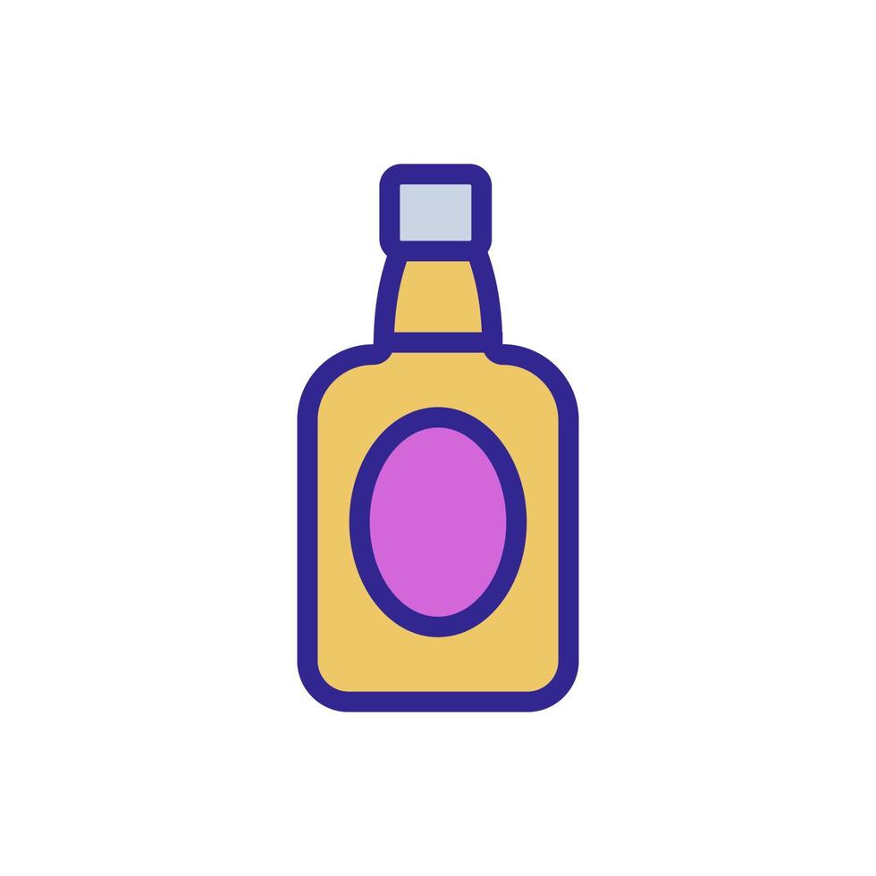 Flasche Whiskey-Icon-Vektor. isolierte kontursymbolillustration vektor