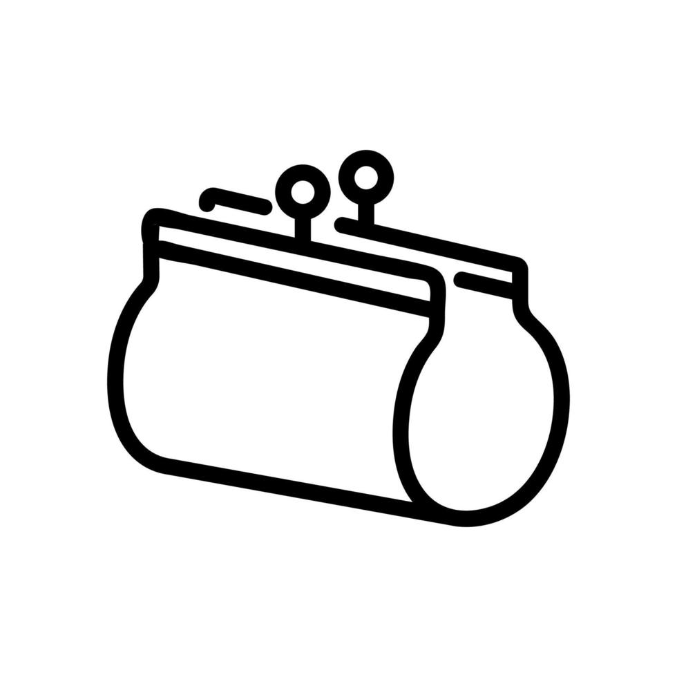 Geldbörse Beutel Symbol Vektor Umriss Illustration