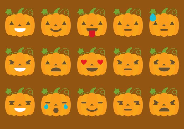 Pumpa Emoticon Vectors