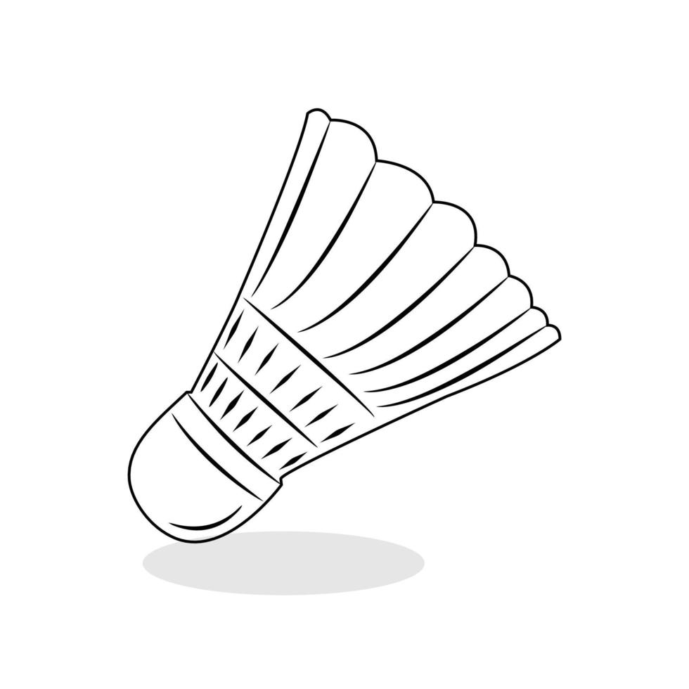 fjäderboll badminton ikon vektorillustration vektor